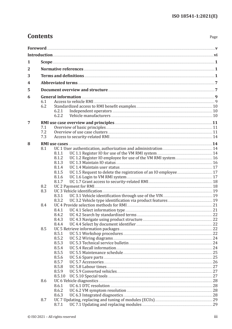 ISO 18541-1:2021 - Road vehicles — Standardized access to automotive repair and maintenance information (RMI) — Part 1: General information and use case definition
Released:6/15/2021