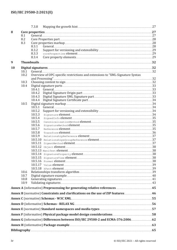 ISO/IEC 29500-2:2021 ISO/IEC 29500-2:2021 - Document description and processing languages -- Office Open XML file formats - Page 4 preview