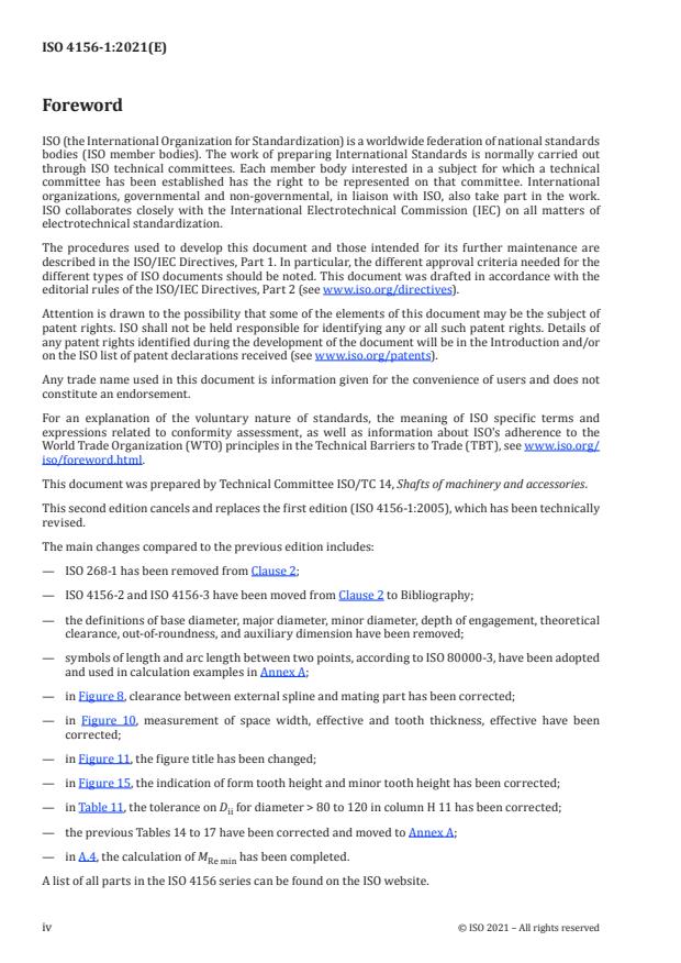 ISO 4156-1:2021 ISO 4156-1:2021 - Straight cylindrical involute splines -- Metric module, side fit - Page 4 preview
