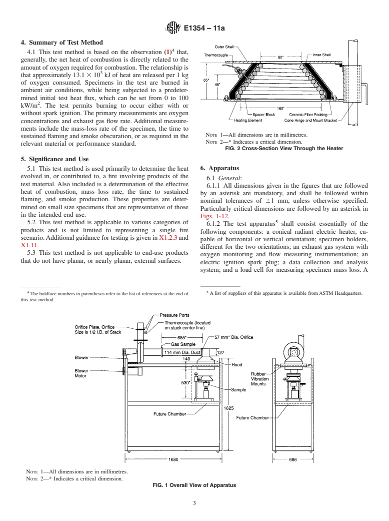 ASTM E1354-11a - Standard Test Method for Heat and Visible Smoke Release Rates for Materials and Products Using an Oxygen Consumption Calorimeter