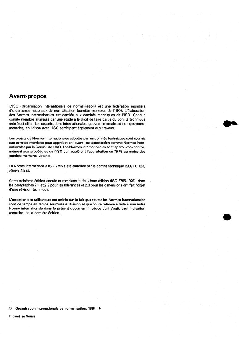 ISO 2795:1986 ISO 2795:1986 - Plain bearings made from sintered material — Dimensions and tolerances
Released:5/15/1986 - Page 2 preview