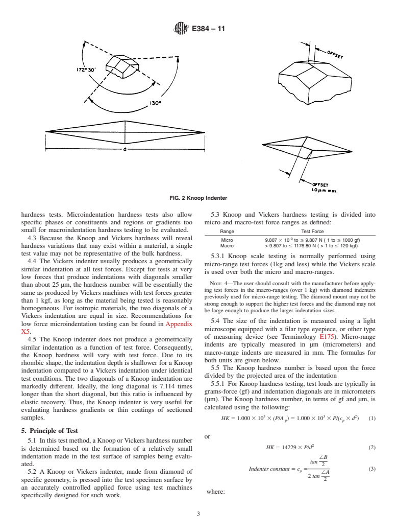 ASTM E384-11 - Standard Test Method for Knoop and Vickers Hardness of Materials