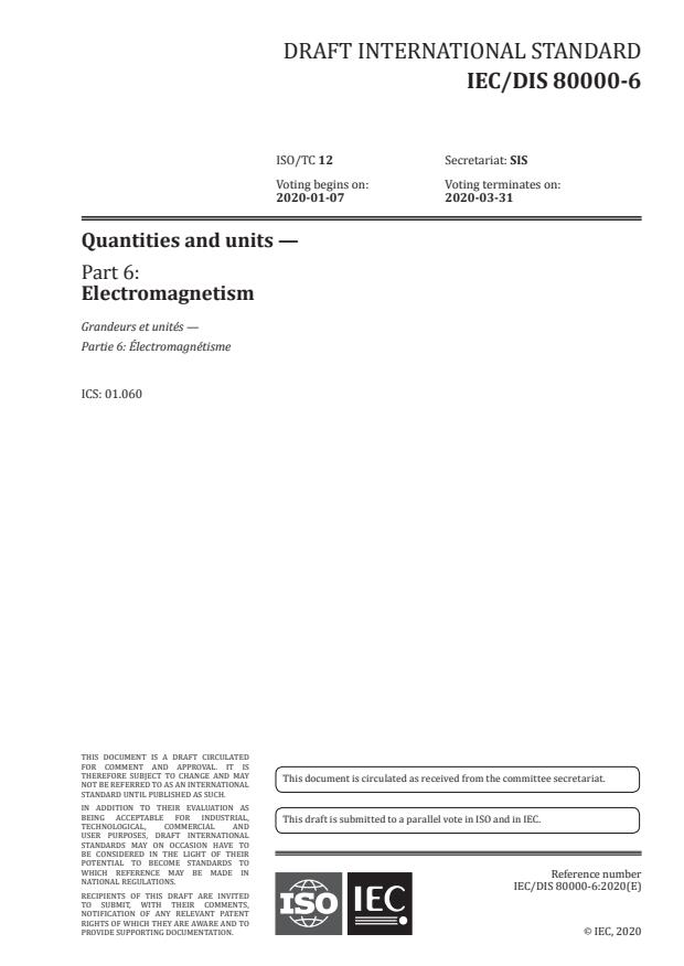 IEC/DIS 80000-6