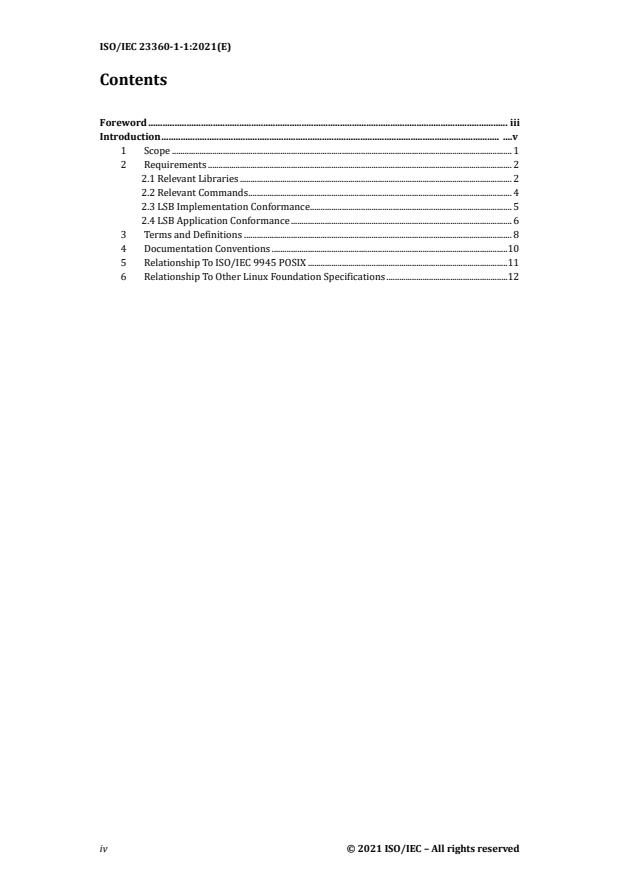 ISO/IEC 23360-1-1:2021 ISO/IEC 23360-1-1:2021 - Linux Standard Base (LSB) - Page 4 preview