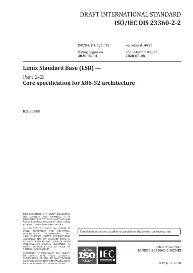ISO/IEC DIS 23360-2-2