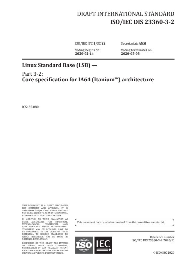 ISO/IEC DIS 23360-3-2