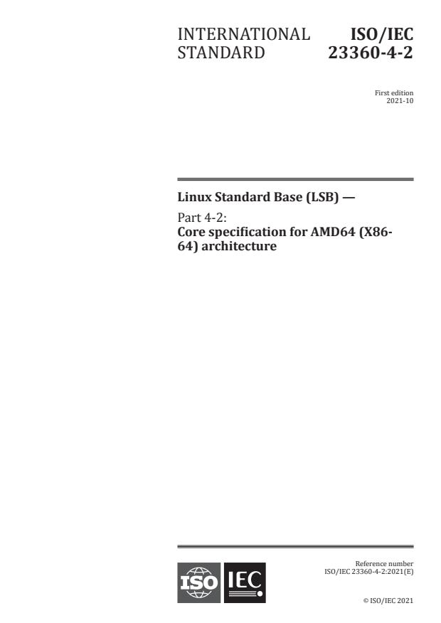 ISO/IEC 23360-4-2:2021 - Linux Standard Base (LSB)