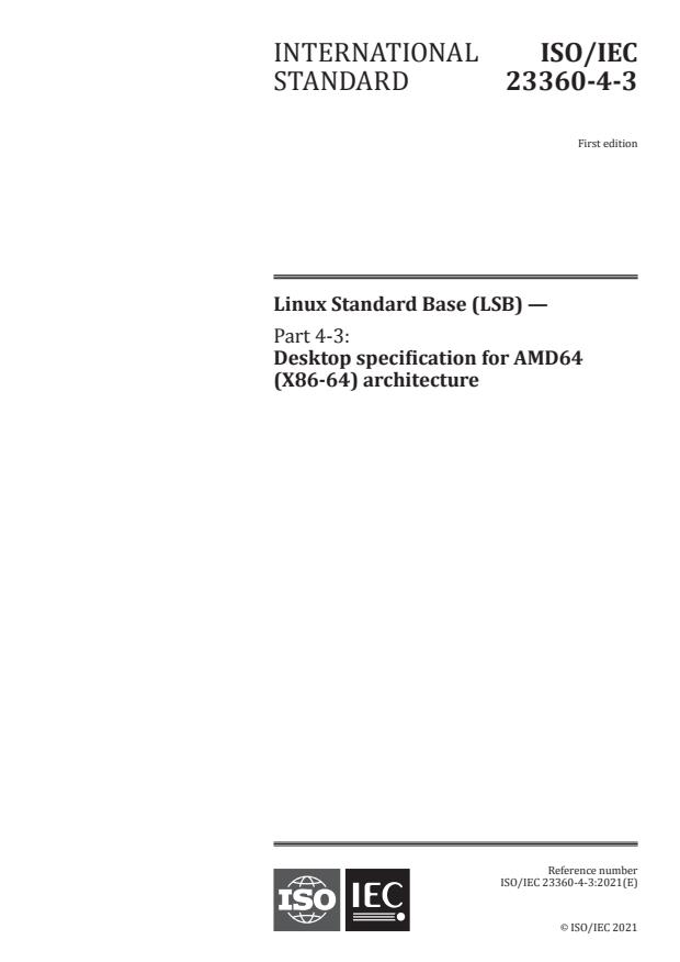 ISO/IEC PRF 23360-4-3:Version 14-avg-2021 - Linux Standard Base (LSB)
