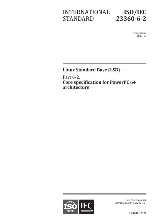 ISO/IEC 23360-6-2:2021 - Linux Standard Base (LSB)