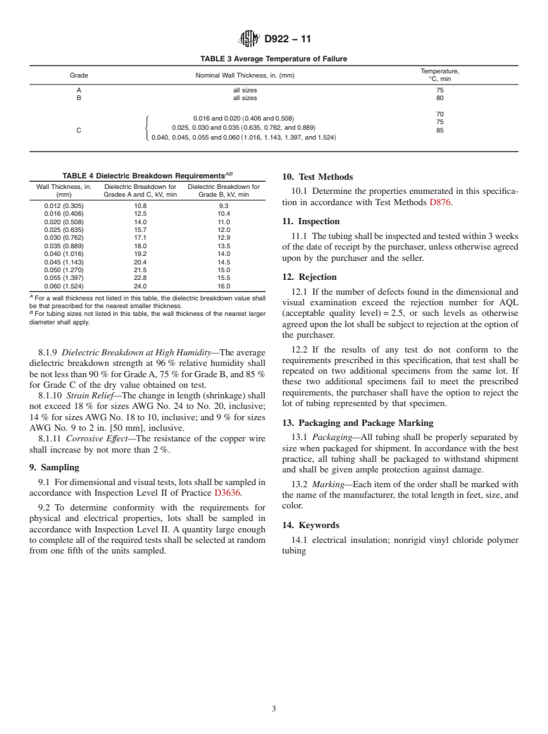 ASTM D922-11 - Standard Specification for  Nonrigid Vinyl Chloride Polymer Tubing