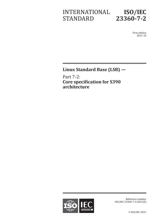 ISO/IEC 23360-7-2:2021 - Linux Standard Base (LSB)