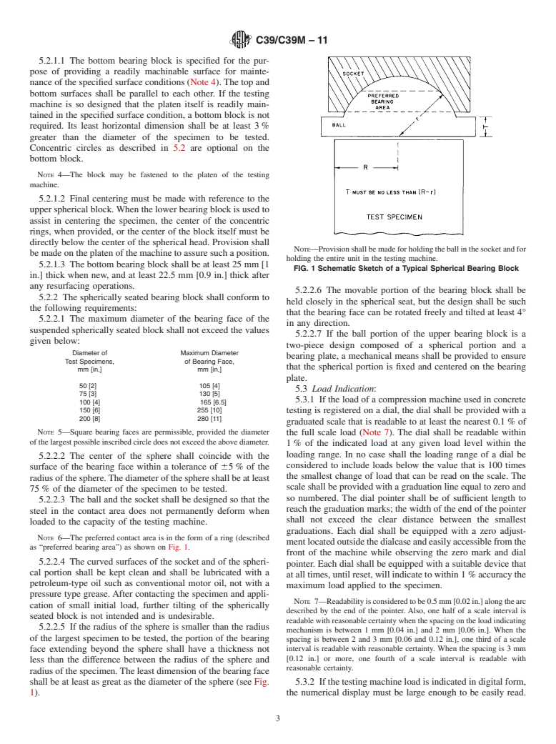 ASTM C39/C39M-11 - Standard Test Method for  Compressive Strength of Cylindrical Concrete Specimens