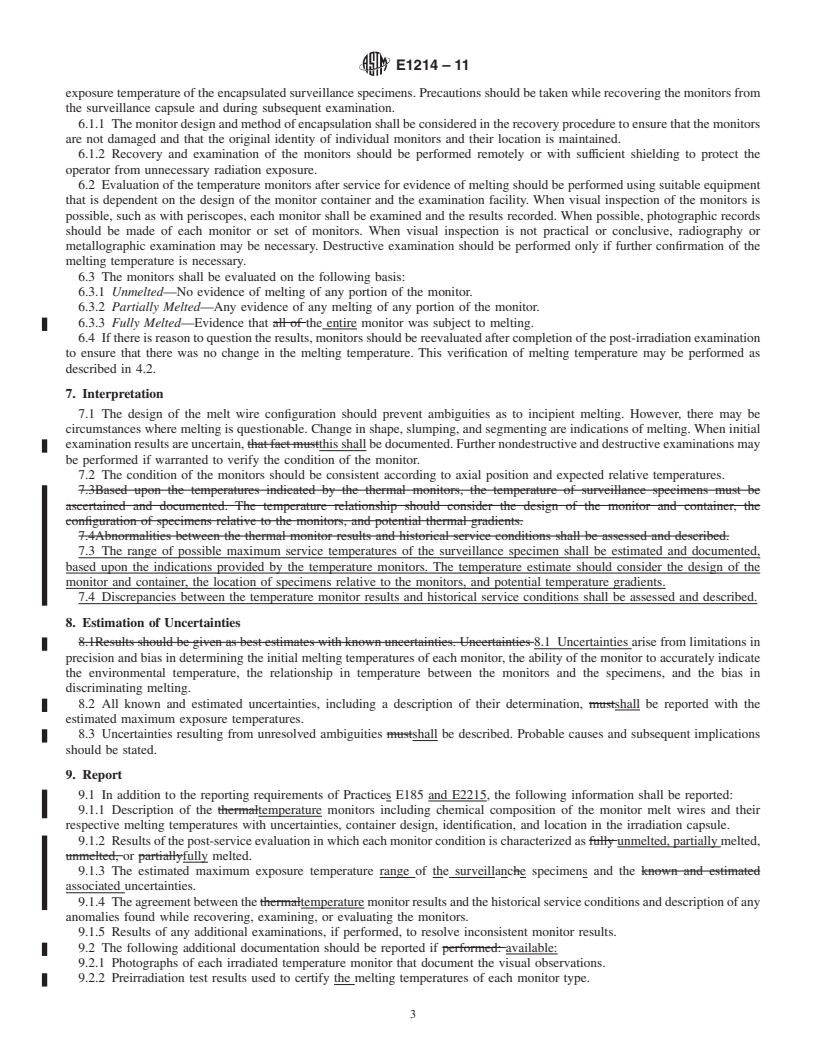 ASTM E1214-11 - Standard Guide for Use of Melt Wire Temperature ...