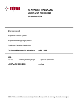 oSIST prEN 15089:2024 oSIST prEN 15089:2024 - Page 1 preview