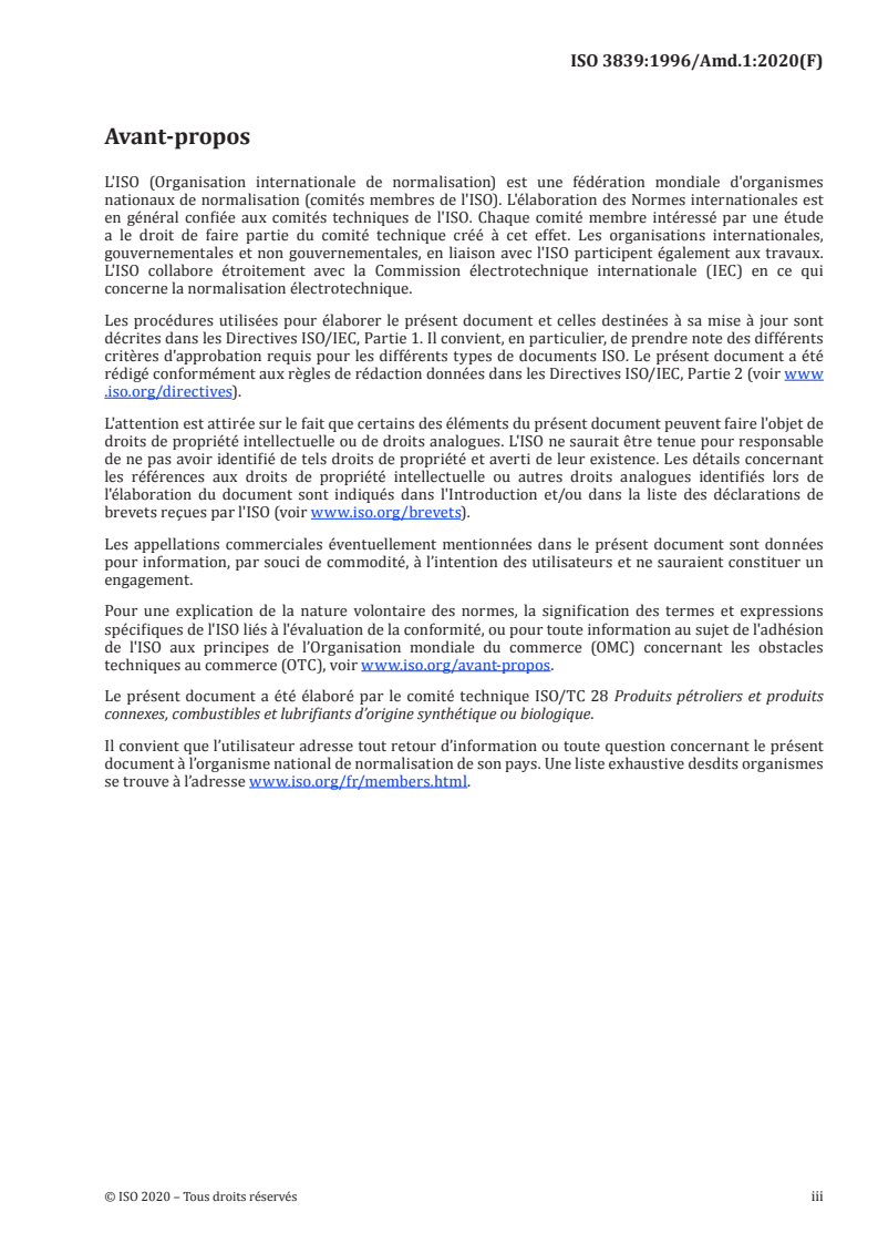 ISO 3839:1996/Amd 1:2020 - Produits pétroliers — Détermination de l'indice de brome des distillats et des oléfines aliphatiques — Méthode électrométrique — Amendement 1
Released:5/11/2020