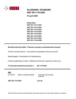 SIST EN 1170:2025 - BARVE - Page 1 preview