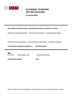 SIST ISO 24143:2023 SIST ISO 24143:2023 - BARVE - Page 1 preview
