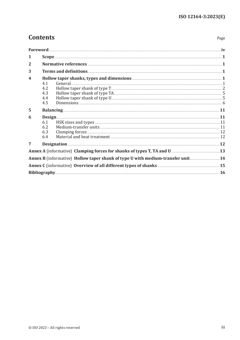 ISO 12164-3:2023 - Hollow taper interface with flange contact surface — Part 3: Shanks of types T, TA and U
Released:10/20/2023