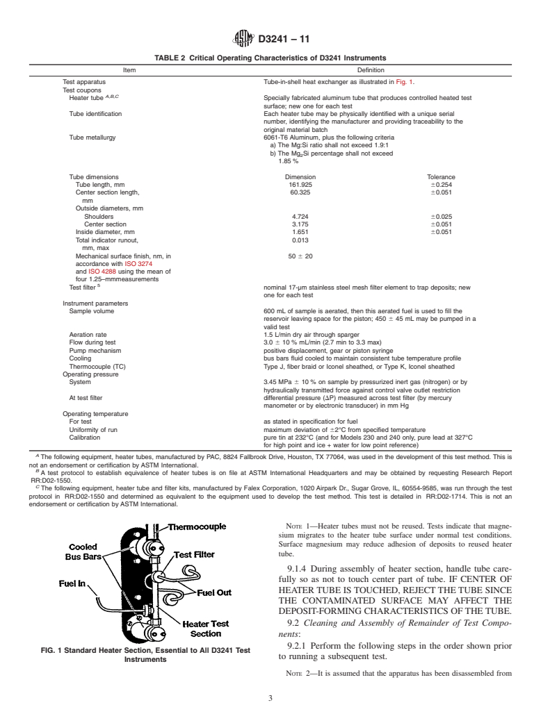 ASTM D3241-11 - Standard Test Method for Thermal Oxidation Stability of Aviation Turbine Fuels