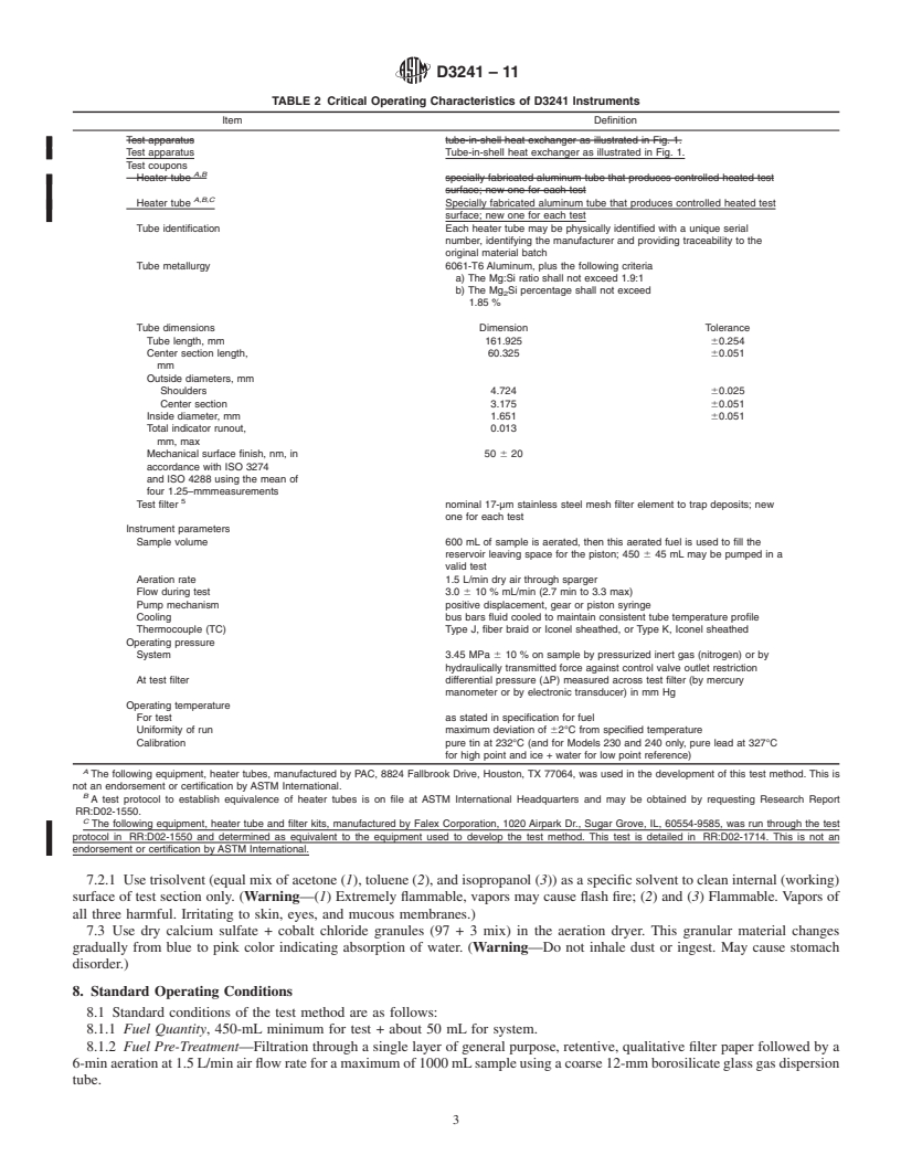 REDLINE ASTM D3241-11 - Standard Test Method for Thermal Oxidation Stability of Aviation Turbine Fuels