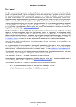 ISO 12164-6:2023 - Hollow taper interface with flange contact surface — Part 6: Receivers of types AS, CS and ES for hollow taper shanks of types AS, CS and ES
Released:9/12/2024 - Page 4 preview