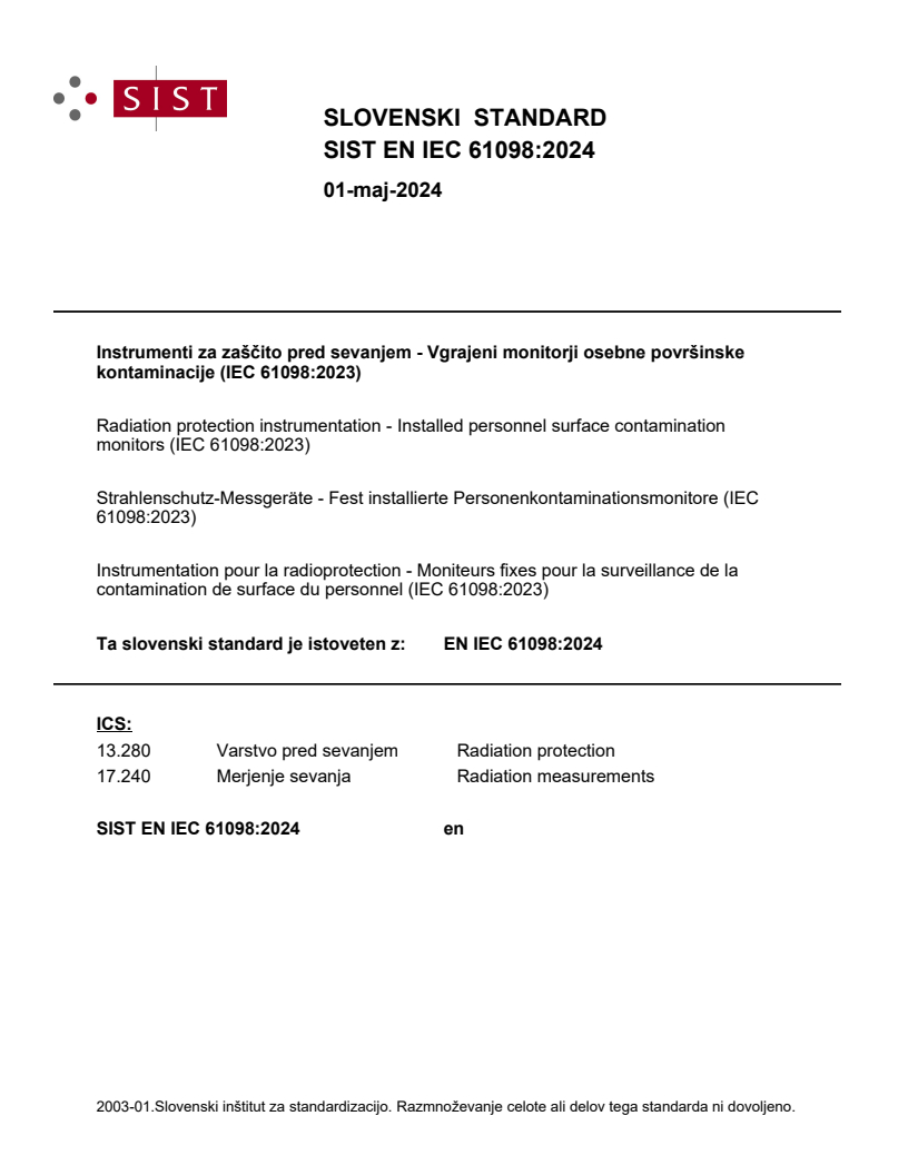 EN IEC 61098:2024 - BARVE
