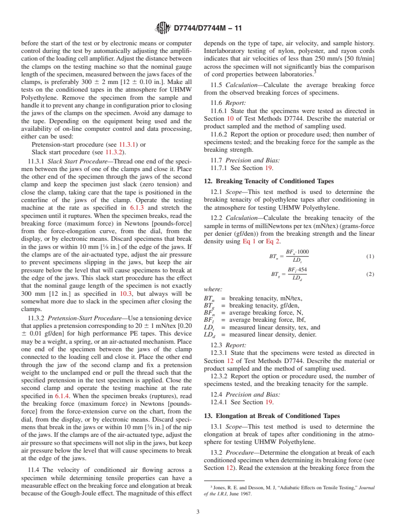 ASTM D7744/D7744M-11 - Standard Test Methods For Tensile Testing Of ...