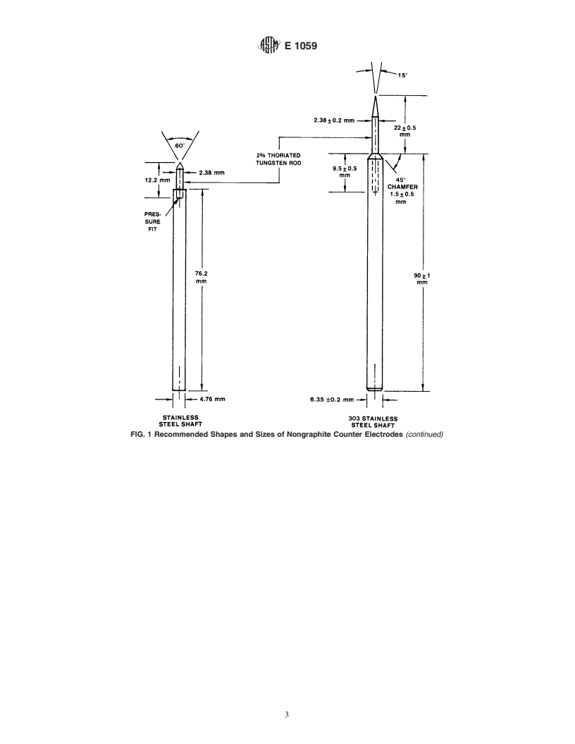 ASTM E1059-91(2001) - Standard Practice for Designating Shapes and Sizes of Nongraphite Counter Electrodes