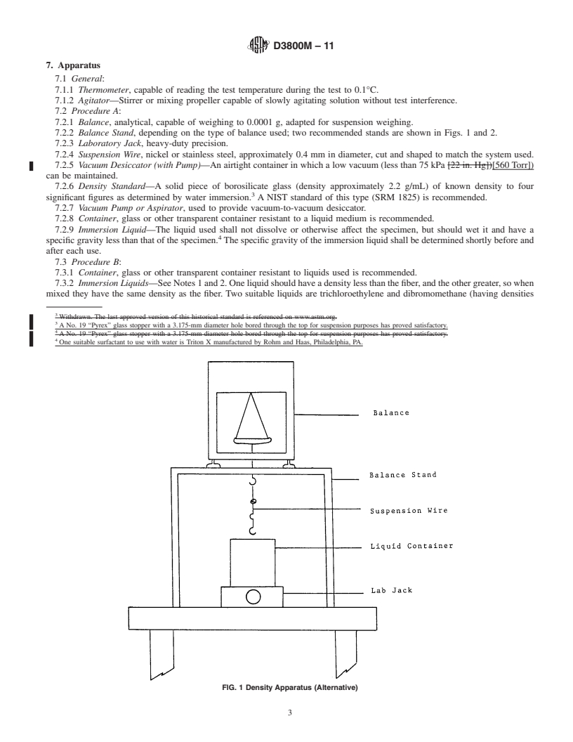 REDLINE ASTM D3800M-11 - Standard Test Method for Density of High-Modulus Fibers