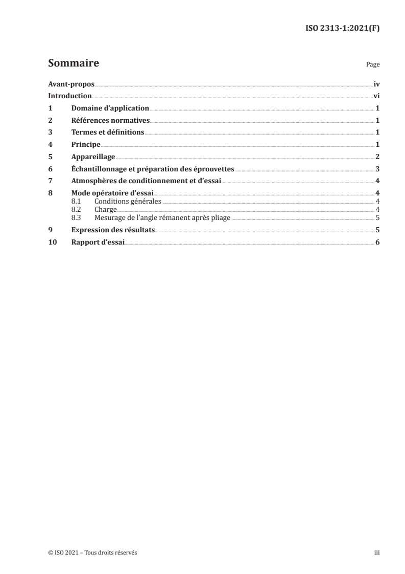 ISO 2313-1:2021 - Textiles — Détermination de l’auto-défroissabilité d’une éprouvette d’étoffe pliée, par mesurage de l’angle rémanent après pliage — Partie 1: Méthode de l'éprouvette pliée horizontalement
Released:8/23/2021