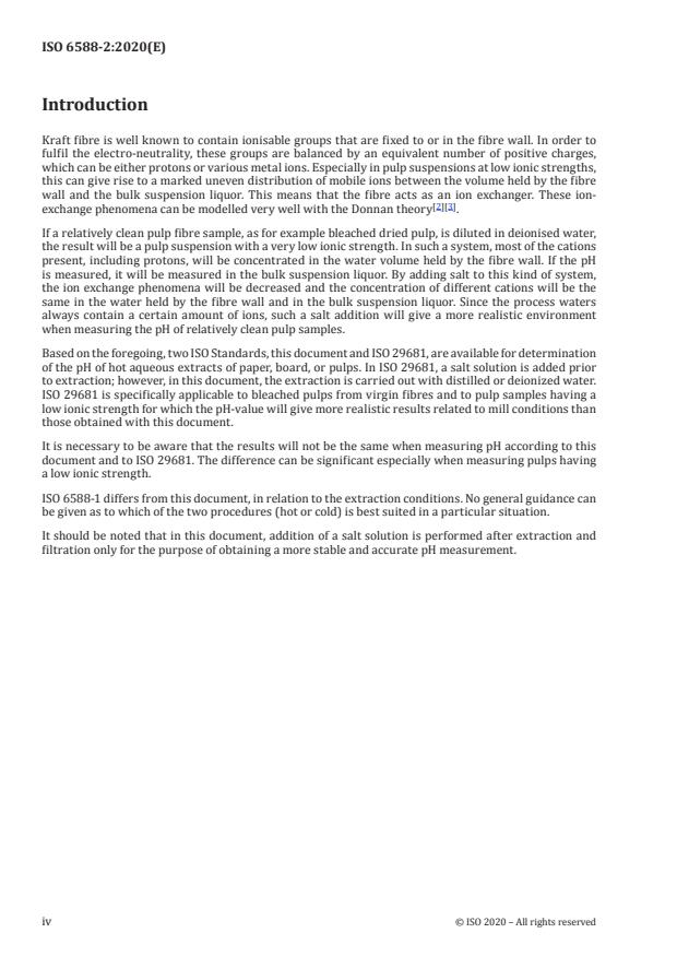 ISO 6588-2:2020 ISO 6588-2:2020 - Paper, board and pulps -- Determination of pH of aqueous extracts - Page 4 preview