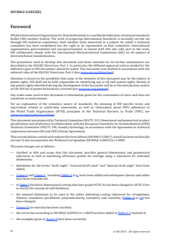 ISO 8062-3:2023 - Geometrical product specifications (GPS) — Dimensional and geometrical tolerances for moulded parts — Part 3: General dimensional and geometrical tolerances and machining allowances for castings using ± tolerances for indicated dimensions
Released:2/15/2023 - Page 4 preview
