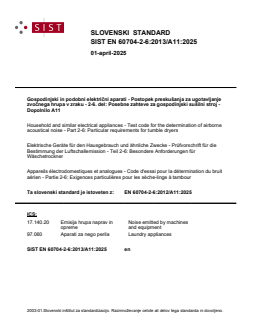 EN 60704-2-6:2013/A11:2025 - Page 1 preview