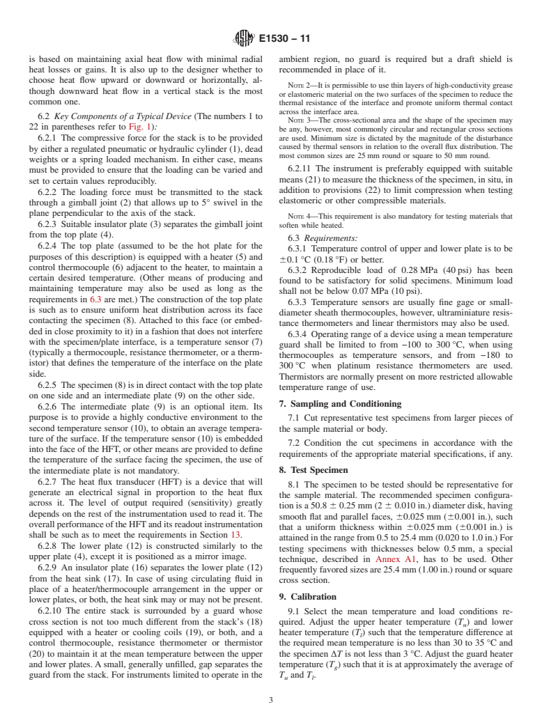 ASTM E1530-11 - Standard Test Method for Evaluating the Resistance to Thermal Transmission of Materials by the Guarded Heat Flow Meter Technique