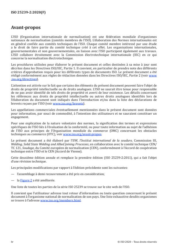 ISO 25239-2:2020 ISO 25239-2:2020 - Soudage par friction-malaxage -- Aluminium - Page 4 preview