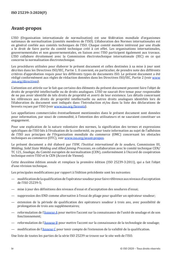 ISO 25239-3:2020 ISO 25239-3:2020 - Soudage par friction-malaxage -- Aluminium - Page 4 preview