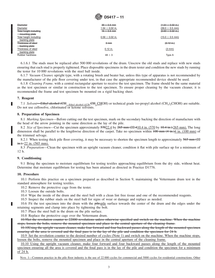 REDLINE ASTM D5417-11 - Standard Practice for  Operation of the Vettermann Drum Tester