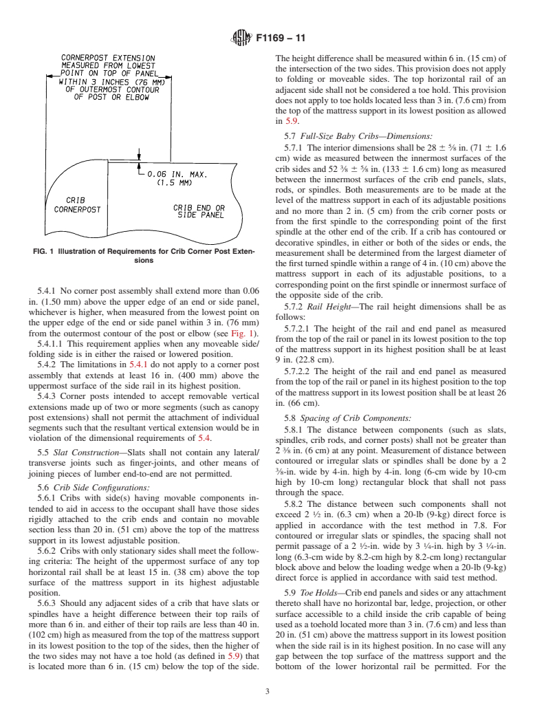 ASTM F1169-11 - Standard Consumer Safety Specification for Full-Size Baby Cribs