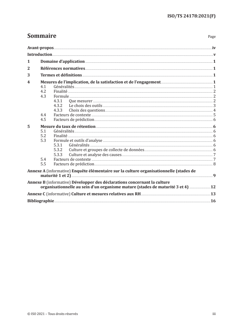 ISO/TS 24178:2021 - Management des ressources humaines — Indicateurs de mesure pour la culture d’entreprise
Released:4/26/2021