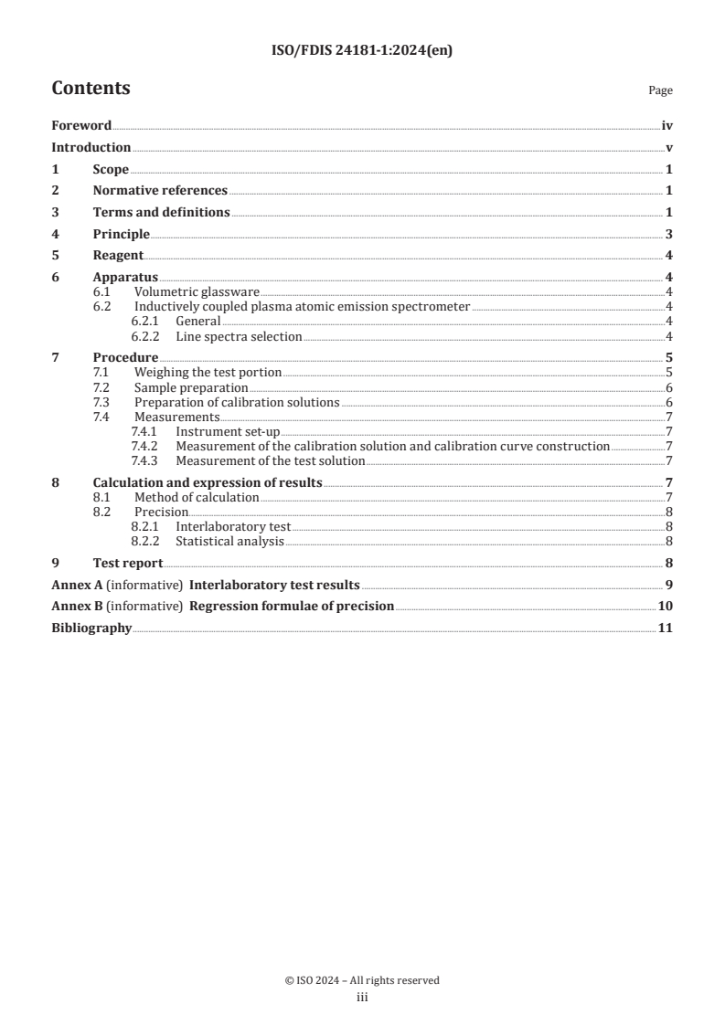 ISO/FDIS 24181-1 - Rare earth — Determination of non-rare earth impurities in individual rare earth metals and their oxides — ICP-AES — Part 1: Analysis of Al, Ca, Mg, Fe and Si
Released:29. 04. 2024