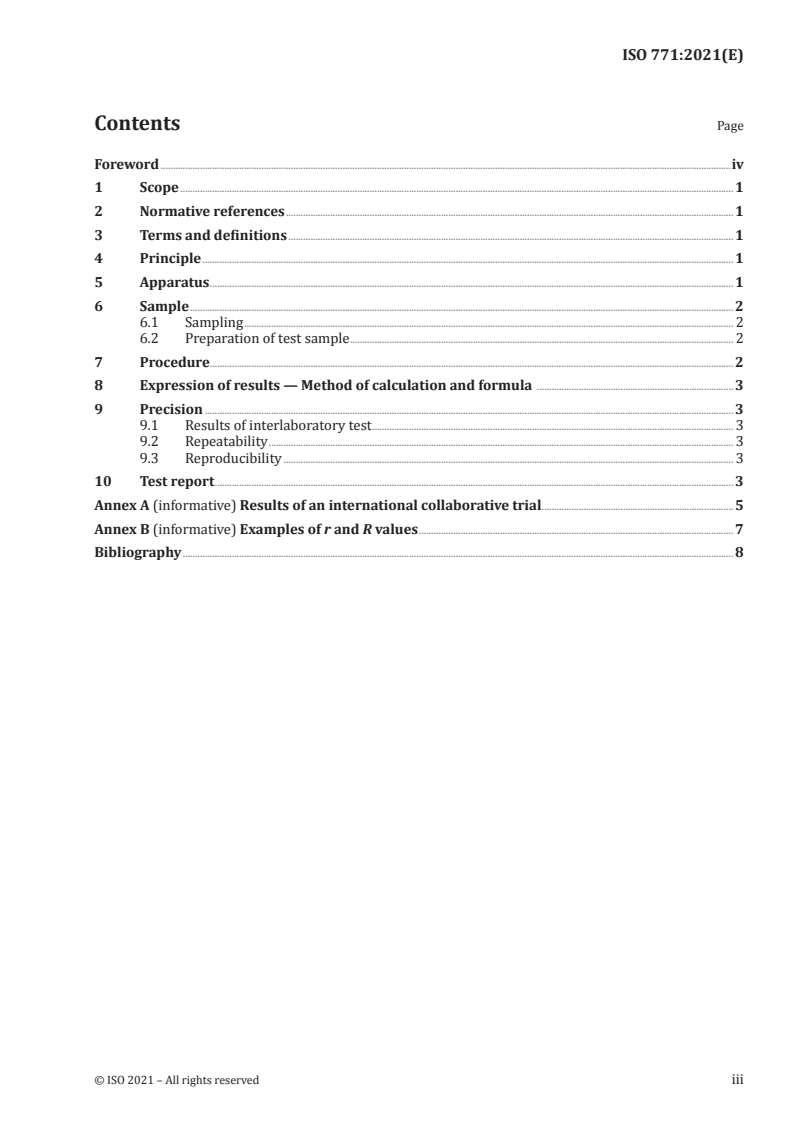 ISO 771:2021 - Oilseed meals — Determination of moisture and volatile matter content
Released:3/30/2021