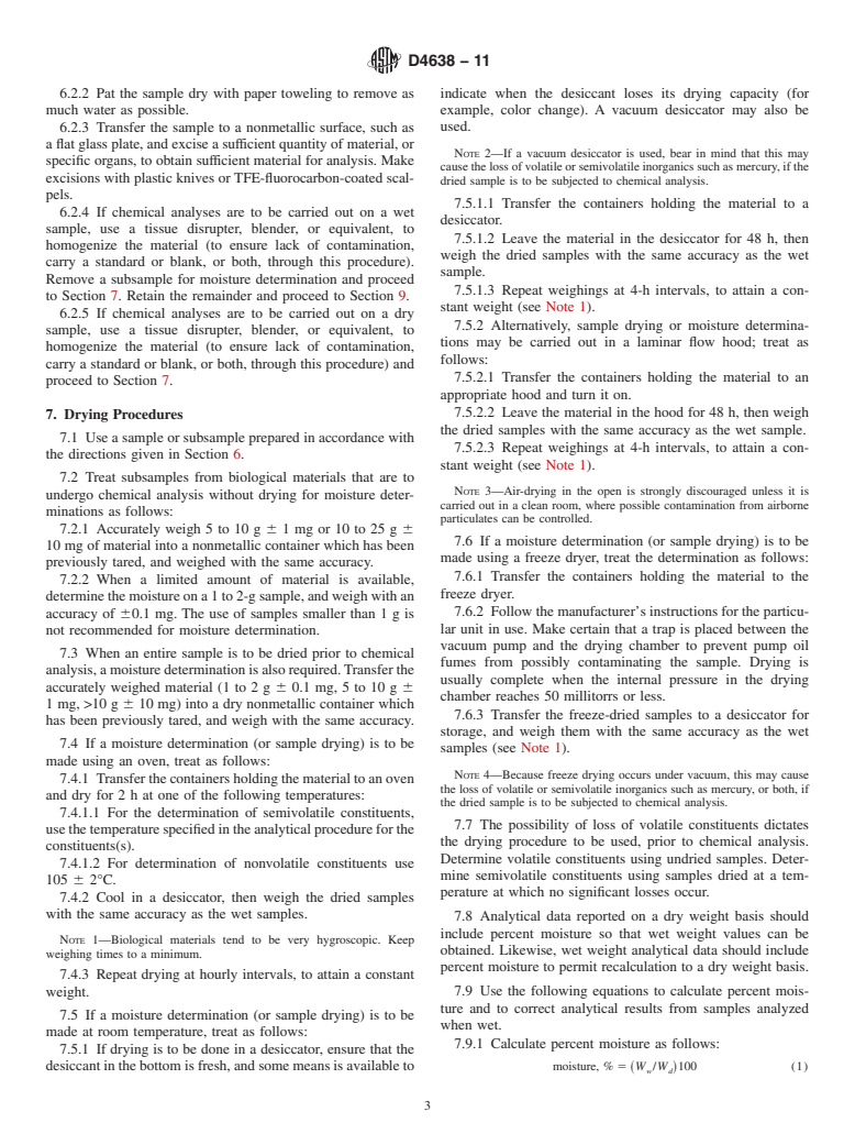 ASTM D4638-11 - Standard Guide for  Preparation of Biological Samples for Inorganic Chemical Analysis