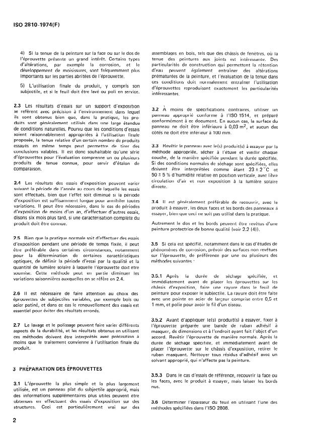 ISO 2810:1974 ISO 2810:1974 - Peintures et vernis -- Notes indicatives sur la conduite des essais de vieillissement naturel - Page 4 preview
