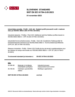 EN IEC 61784-2-20:2023 EN IEC 61784-2-20:2023 - Page 1 preview