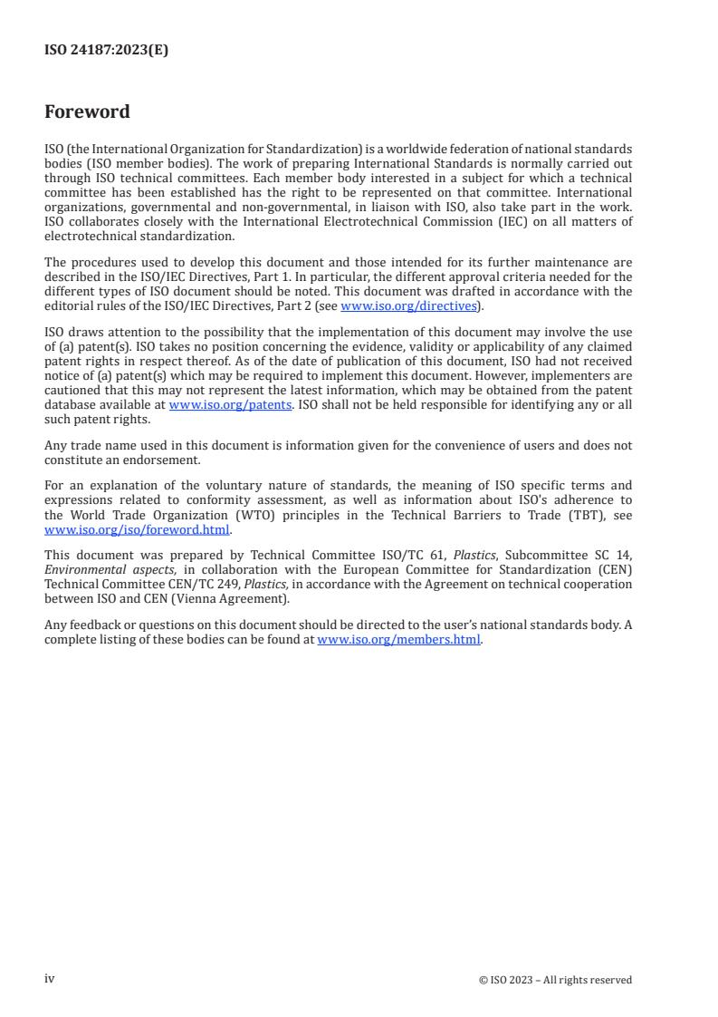 ISO 24187:2023 ISO 24187:2023 - Principles for the analysis of microplastics present in the environment
Released:20. 09. 2023 - Page 4 preview