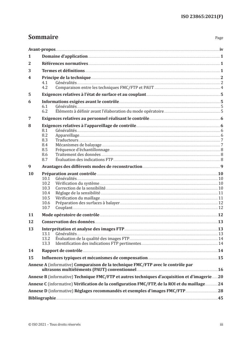 ISO 23865:2021 - Essais non destructifs — Contrôle par ultrasons — Utilisation générale de l’acquisition de la matrice intégrale/technique de focalisation en tous points (FMC/FTP) et de techniques associées
Released:1/19/2021