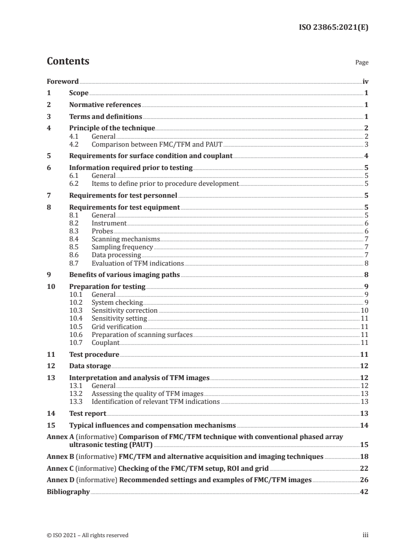 ISO 23865:2021 - Non-destructive testing — Ultrasonic testing — General use of full matrix capture/total focusing technique (FMC/TFM) and related technologies
Released:1/19/2021