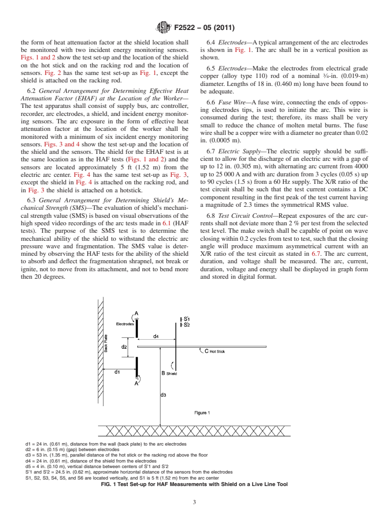 ASTM F2522-05(2011) - Standard Test Method for Determining the Protective Performance of a Shield Attached on Live Line Tools or on Racking Rods for Electric Arc Hazards