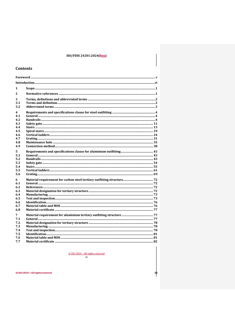 REDLINE ISO/FDIS 24201 - Oil and gas industries including lower carbon energy — Tertiary outfitting structures
Released:12/16/2024