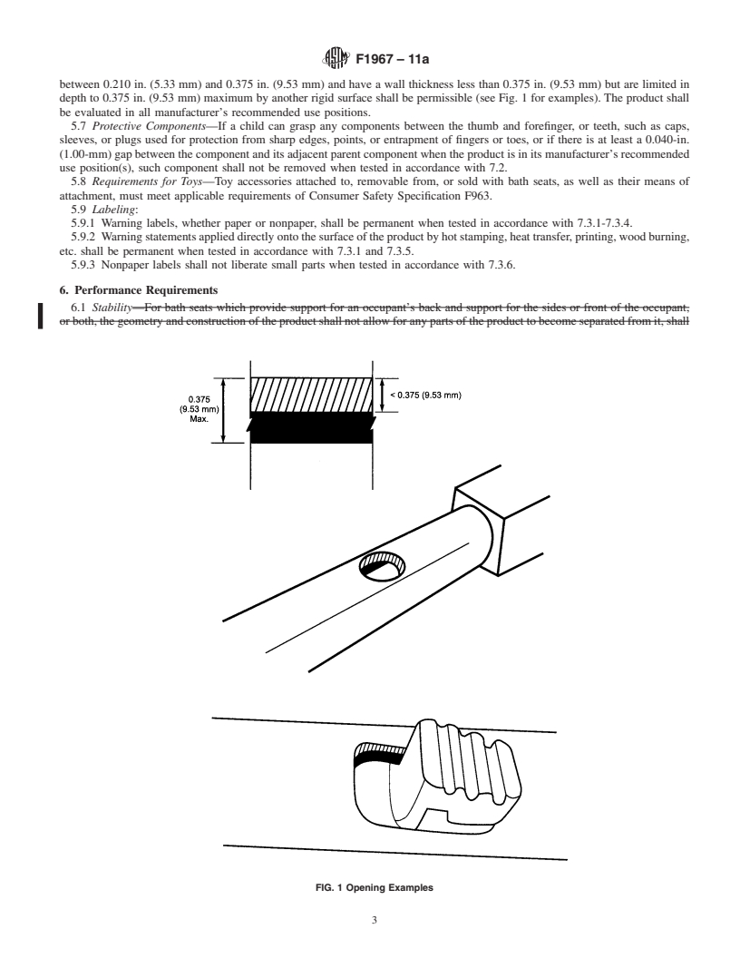 REDLINE ASTM F1967-11a - Standard Consumer Safety Specification for Infant Bath Seats